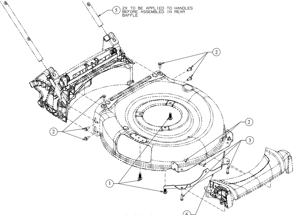 Deck Hardware Diagram and Parts List for SC500EQ (12ACD2J6710)(2017) Cub Cadet Lawn Mower